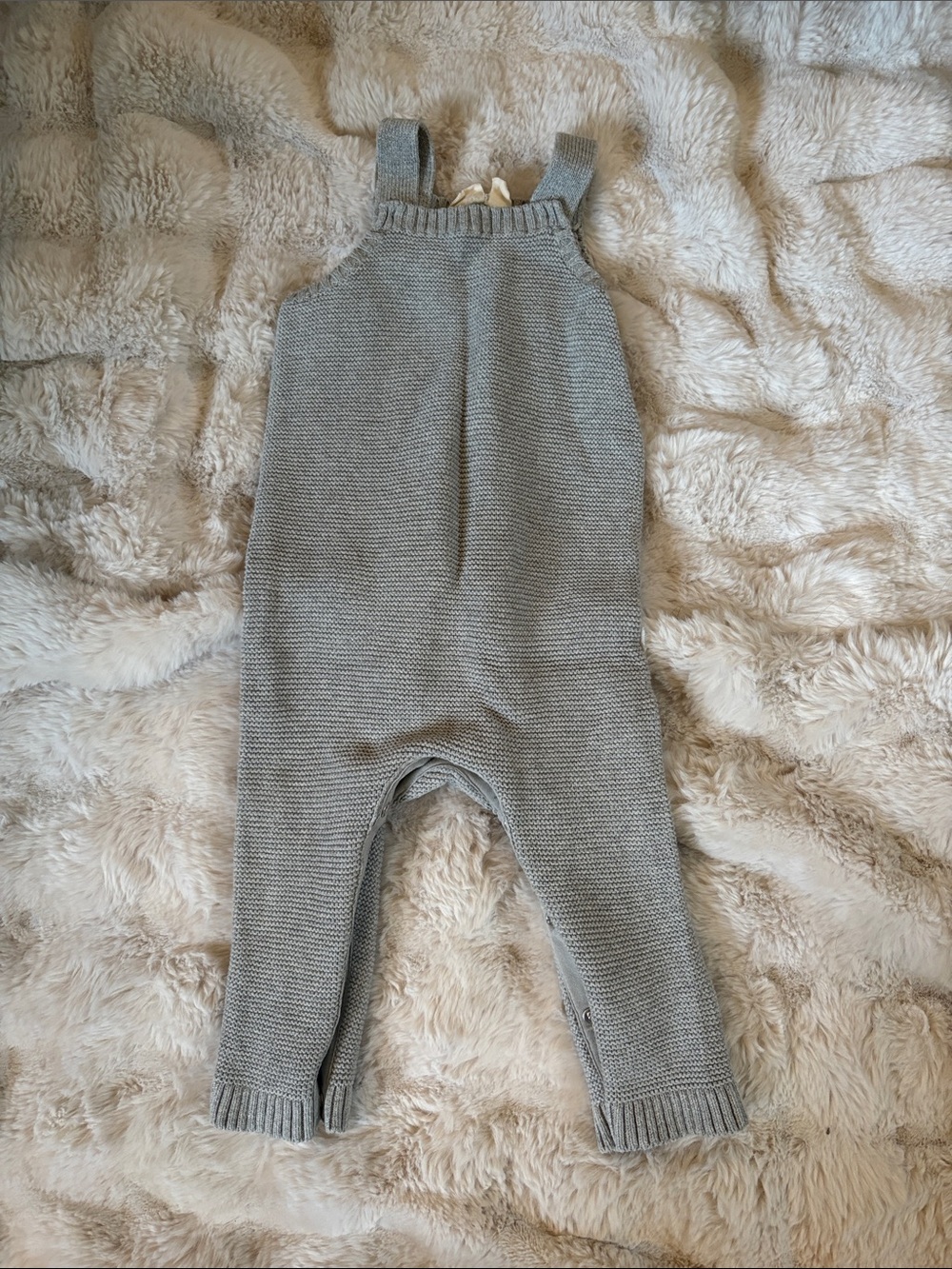 Gray Knit overall Kids Bottoms
